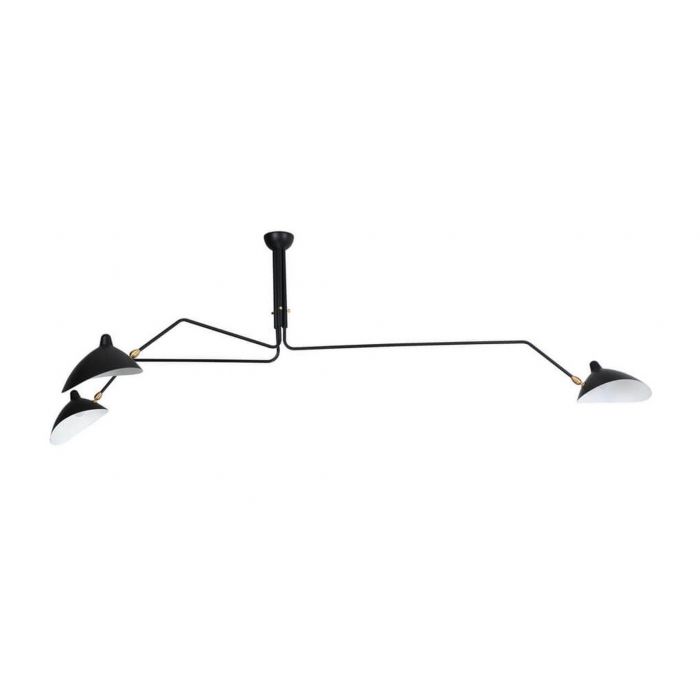 Serge Mouille Three-Arm ceiling Lamp